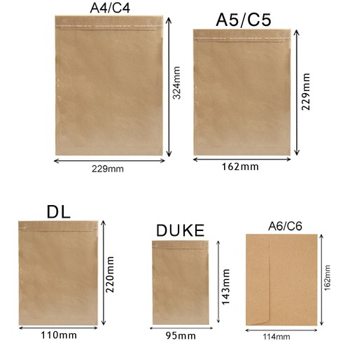 Plain envelopes c6 - plain, c4