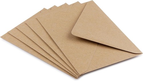 Fleck kraft envelopes brown - c6,