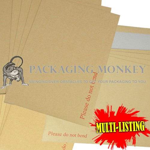 Board back backed envelopes - back,