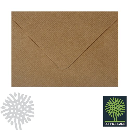 Envelopes brown ribbed - ,