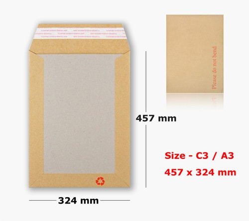 Hard board backed envelopes - hard,