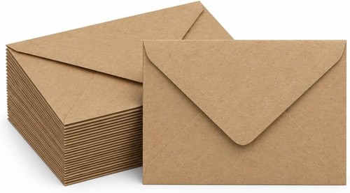Fleck kraft envelopes - c6, brown